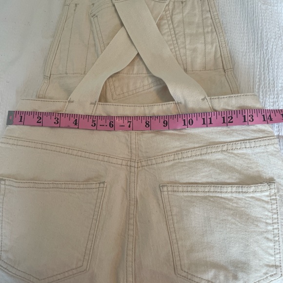 Kate spade Saturday cream denim long overalls XS extra small - Picture 7 of 8